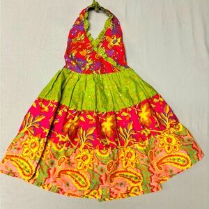 Blueberi Boulevard | EUC Springtime Easter Tiered Colorful Halter Dress, 4T